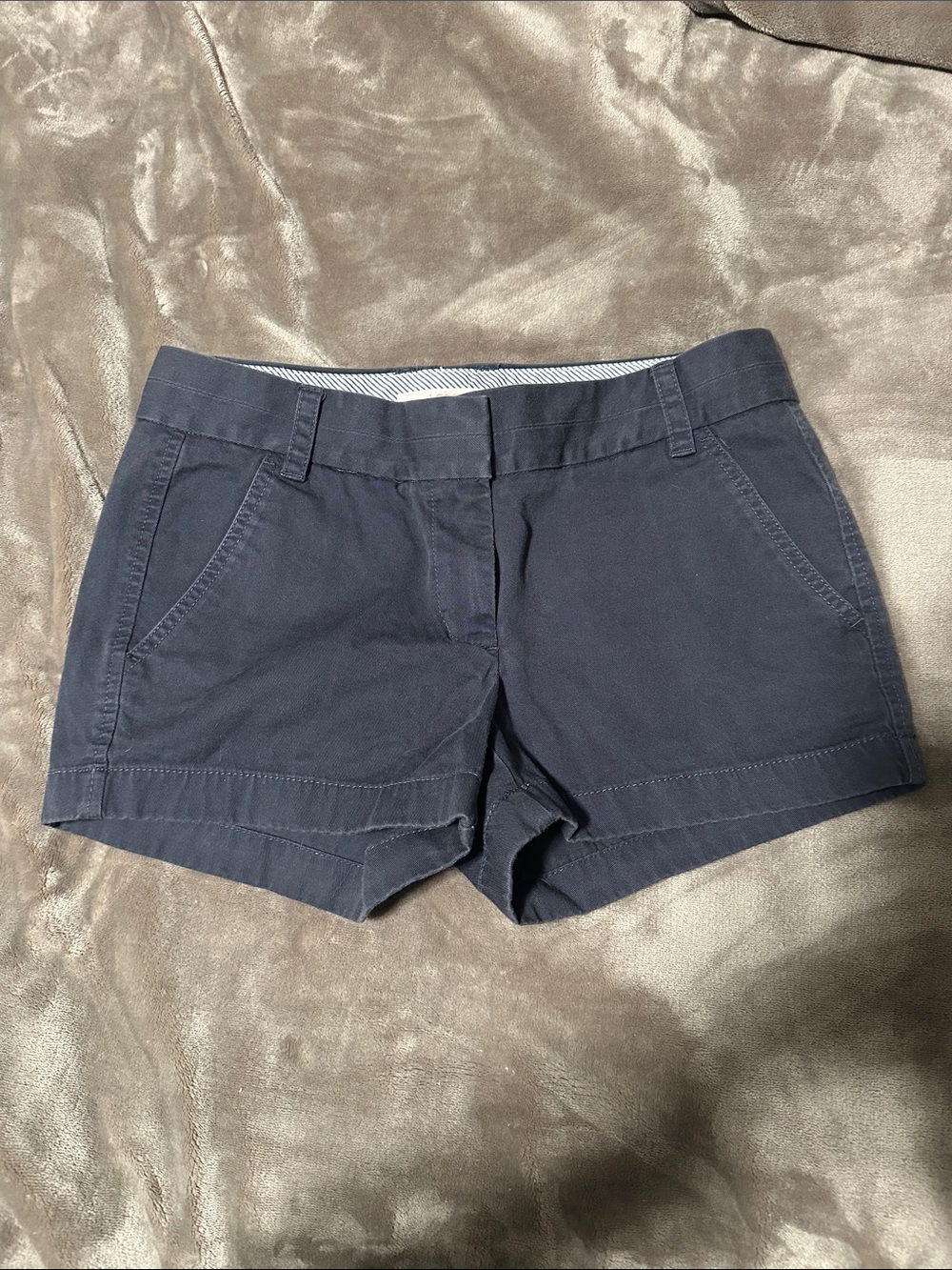 J. Crew Navy Cotton Blend Jean Shorts